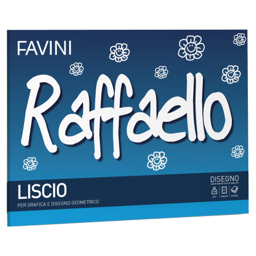 Album Raffaello - 24 x 33 cm - 100gr - 20 fogli - liscio - Favini